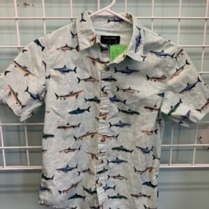 Size 10/12 - Blue Sharks Shirt