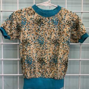 Size 3T - Blue /Brown Heart Shirt