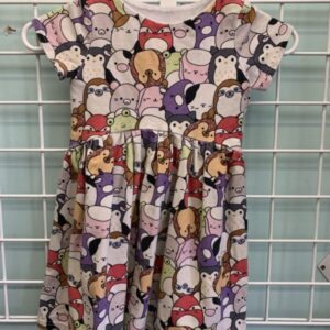 Size 5 - White/Colorful Squashmallow Dress