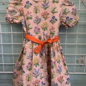 Size 6/7 - Pink Floral Linen Boden Dress