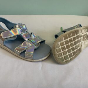 Sandal - 11 Toddler, Silver/Blue See Kai Run