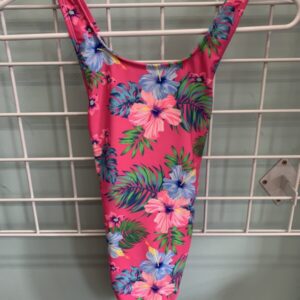 Size 10/12 - Pink Floral Lands End Swimsuit (New)