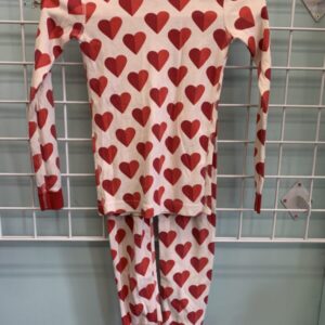 Size 8 - White/Red Heart Hanna PJ Set