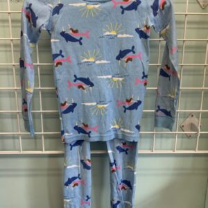 Size 8 - Blue Narwhal & Mermaid Hanna PJ Set