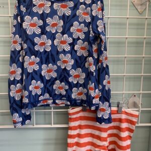 Size 8 - White/Blue/Red Floral Hanna Swim Set