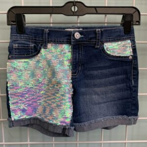 Size 10 - Blue Jean Sequin Short