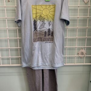 Size 10/12 - Blue/Grey Eddie Bauer PJ Set