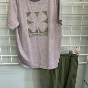 Size 10/12 - Green/Grey Lucky Brand PJ Set
