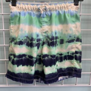 Size 10/12 - Green/Cream Swim Trunk