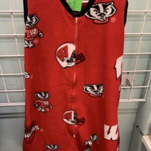Size 12/18 Month, Red Badgers Fleece Sleep Sack