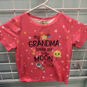 Size 6/7 - Pink My Grandma Loves Me to the Moon and Back Shirt
