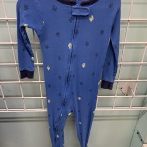Size 24 Month - Blue Robot Cotton Sleeper