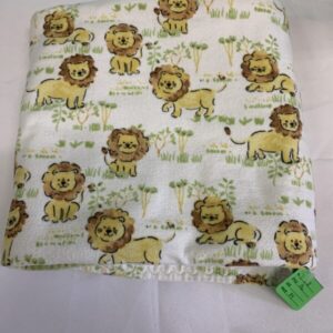 Blanket: White/Green Lions