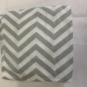 Sheet: White/Grey Cheveron Crib/Toddler