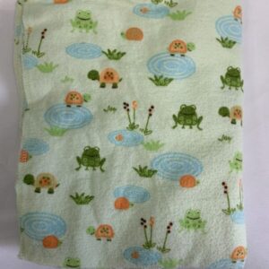 Blanket: Green Pond Frogs & Turtles Receiving