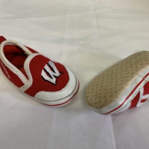Shoes - Size 03 Infant, Red/White WI Badgers Crib Shoe