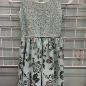 Size 7/8 - Blue/Silver Floral Dress