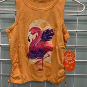 Size 7/8 - Orange Flamingo Tank Top (New)