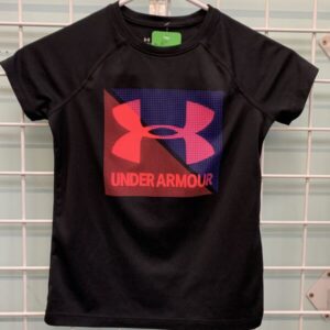 Size 8 - Black/Pink Under Armour Shirt