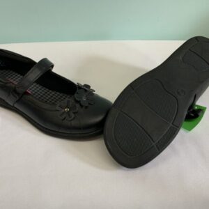Shoes - Size 02 Youth, Black Flower Dress Shoe