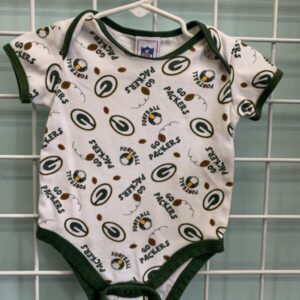 Size 06/09 Month - White Go Packers Onesie