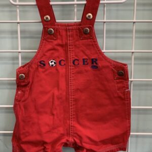 Size 06/09 Month - Red Soccer Bib Short-All