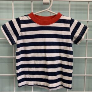 Size 09 Month - Blue/White Shirt