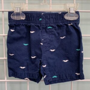 Size 09 Month - Blue Moustache Short