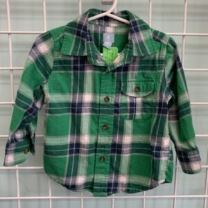 Size 18/24 Month - Green/Blue Plaid Gap Shirt