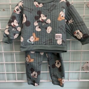 Size 2T - Green Mickey Mouse Set