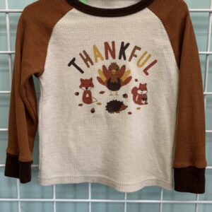 Size 2T - Brown Thankful Shirt