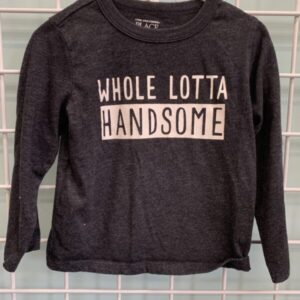 Size 2T - Grey Whole Lotta Handsome Shirt