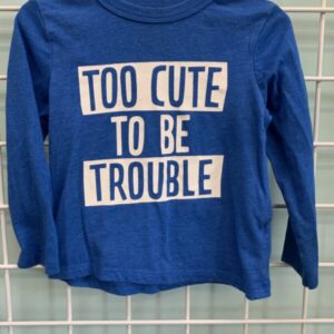 Size 2T - Blue To Cute To Be Trouble Shirt