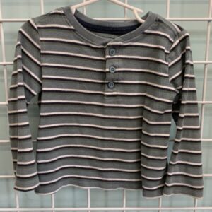 Size 2T - Green Stripe Shirt