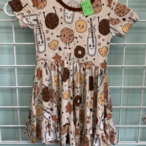 Size 4T - Brown Milk & Cookies Bamboo Dress