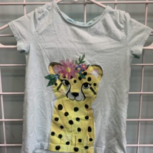 Size 4T - Blue Cheetah Shirt