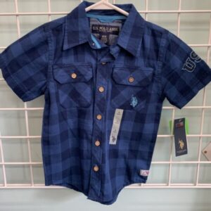 Size 4 - Blue Plaid Shirt (New)