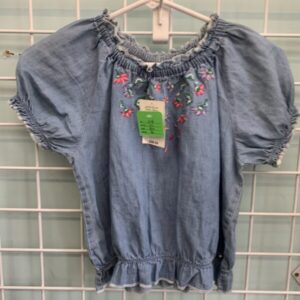 Size 8/10 - Blue Jean Floral Shirt (New)