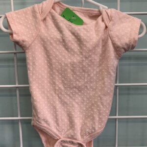 Size 03/06 Month - Pink/White Polka Dot Onesie