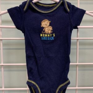 Size 00 Preemie - Blue Monkey Mommy's Sidekick Preemie Onesie