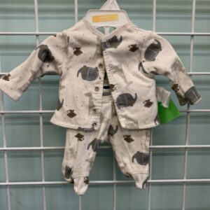 Size 00 Preemie - Cream Animal Set