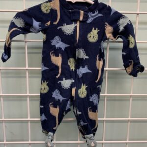 Size 00 Newborn - Blue Dinosaur Sleeper