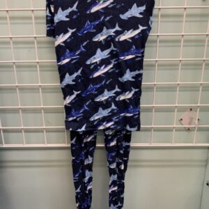 Size 8 - Blue Shark Organic PJ Set