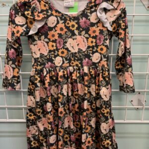 Size 8/10 - Blue/Yellow Floral Rosey Posey Dress (Made in Altoona WI)