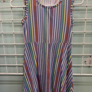 Size 10/12 - Blue Striped Dress