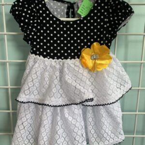 Size 2T - Black/White Lace Dress
