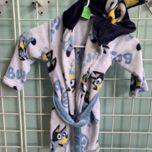 Size 2T/3T - Blue/White Bluey Robe