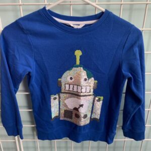 Size 7/8 - Blue Robot Sweatshirt