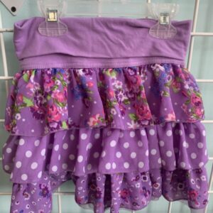 Size 8 - Purple Ruffle Floral Skirt
