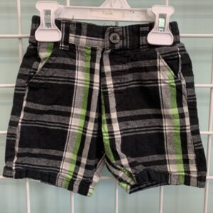 Size 18 Month - Black Plaid Short